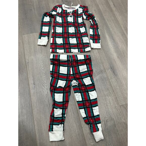 NWT Rachel Parcell Kids Green Red Plaid Long Sleeve Pajama Set Christmas Size 2 - Picture 2 of 8